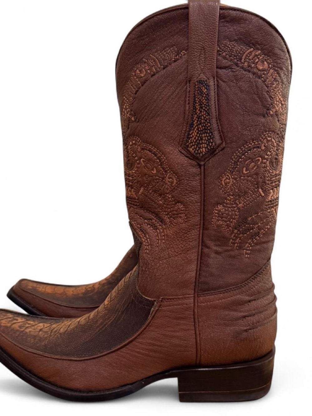 Cuadra Ostrich Leg Leather Boots Men’s US 9.5